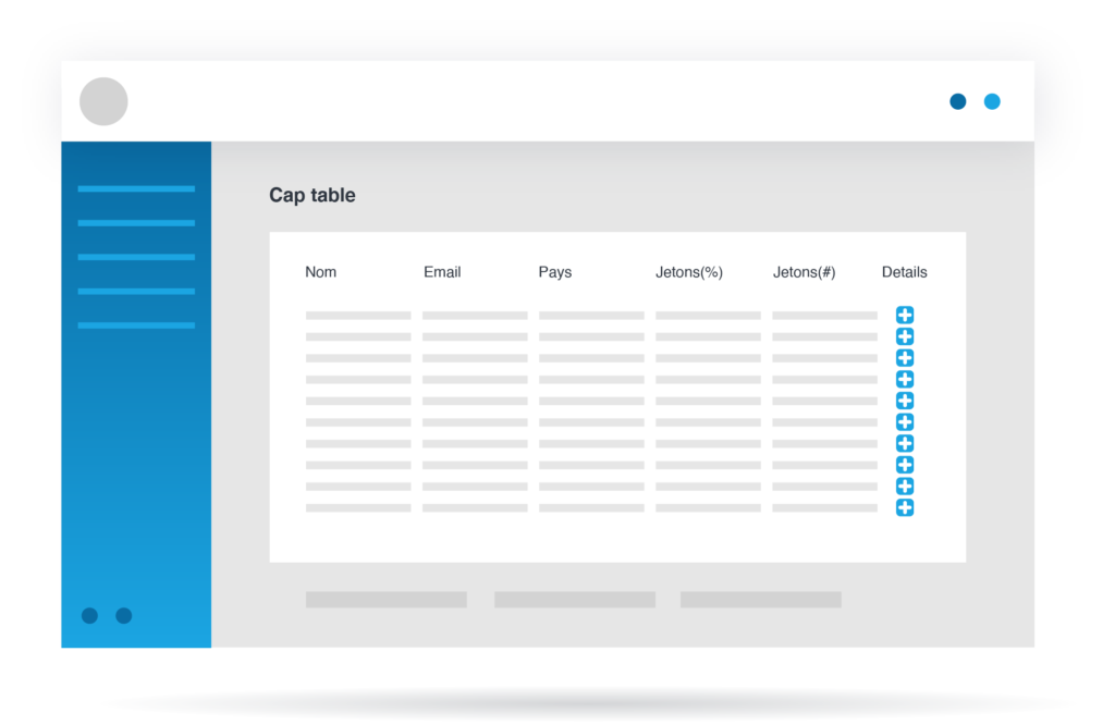 cap table overview on platform